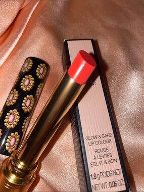 Gucci Glow & Care Lip Colour - Bright Coral Princess Narah Rose 412